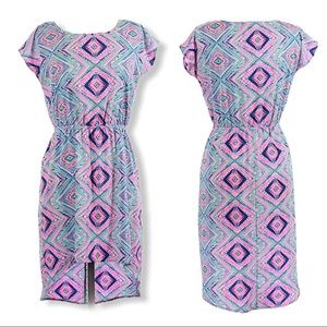 Ultra Flirt Flowy Aztec Print Shirt Dress